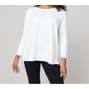 Spanx Dolman 3/4 Sleeves Perfect Length Crewneck Sweatshirt Small Minimalist